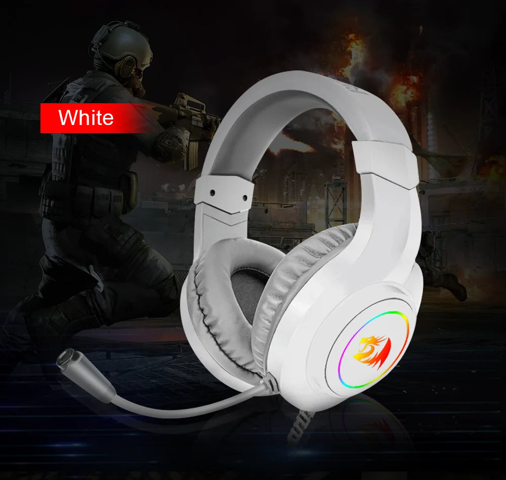 Cuffie da gioco REDRAGON HYLAS H260 RGB, audio surround da 3,5 mm PC XBOX PS