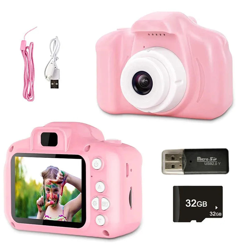 FOTOCAMERA per bambini impermeabile 1080P HD con CARD da 32 GB.