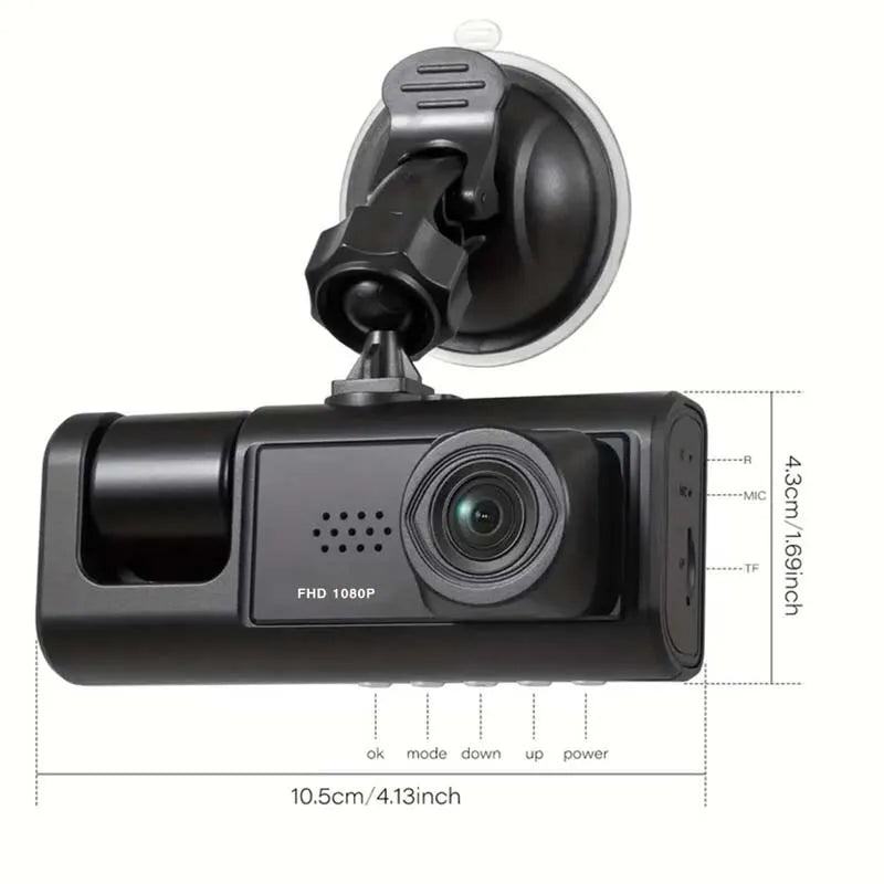 Dash CAMERA con registrazione in Loop. Schermo IPS da 2 POLLICI telecamera 1080P