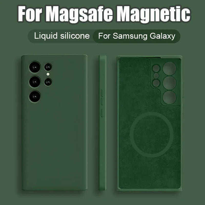 Custodia Magsafe per SAMSUNG Galaxy S23 S22 S21 S24 carica wireless MAGNETICA.