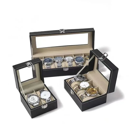 COFANETTO box con VETRINA porta orologi. 2-3-4-5-6-12 posti. Custodia OROLOGI.