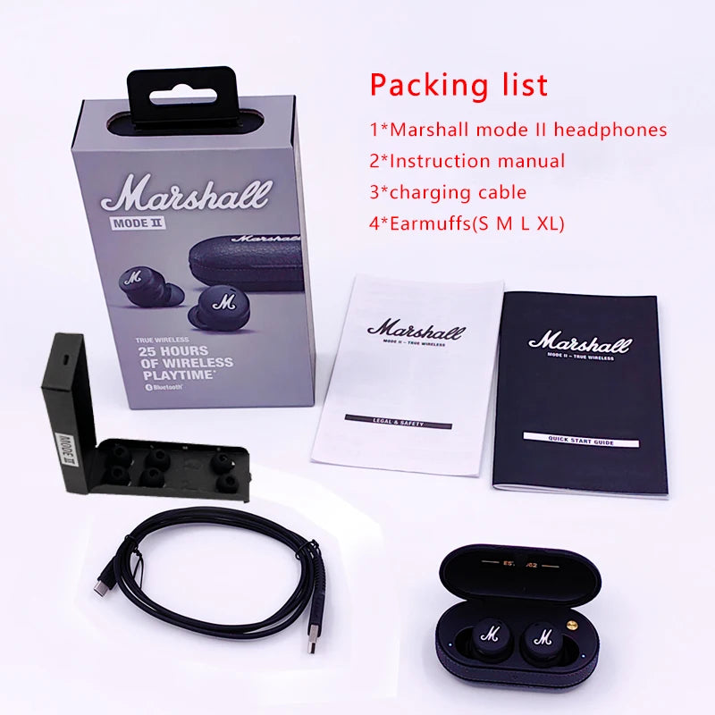 Auricolari Marshall Mode II 2. WIRELESS In-ear Sports Music 5.1 IMPERMEABILI.