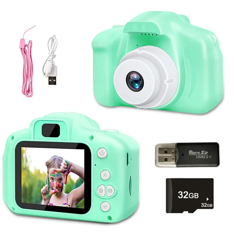 FOTOCAMERA per bambini impermeabile 1080P HD con CARD da 32 GB.