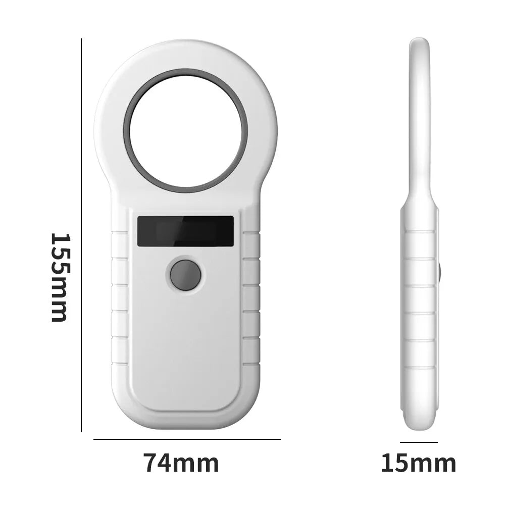 Microchip Tag registrazione per Mucca, Pesce e Cane 134.2KHz RFID Animal Reader.