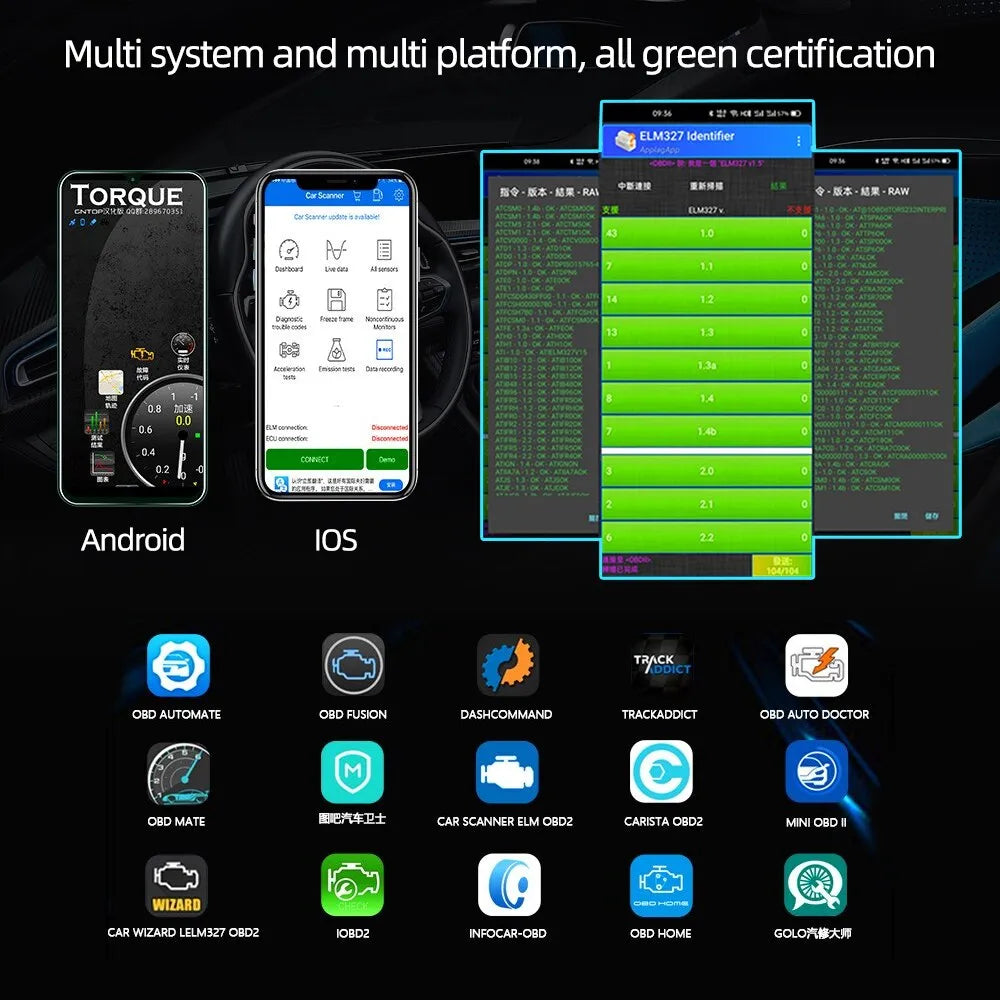 Scanner DIAGNOSI check AUTO. Diagnostica Bluetooth per Android.