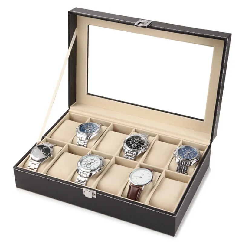 COFANETTO box con VETRINA porta orologi. 2-3-4-5-6-12 posti. Custodia OROLOGI.