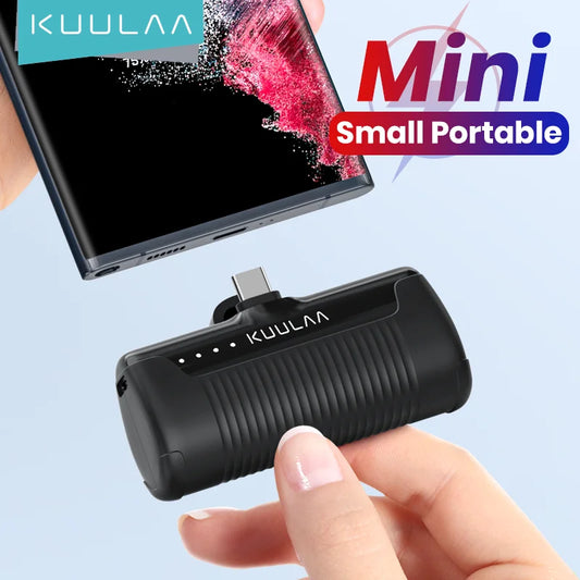 Mini POWER BANK KUULAA 4500mAh. Caricabatterie portatile per iPhone e ANDROID.