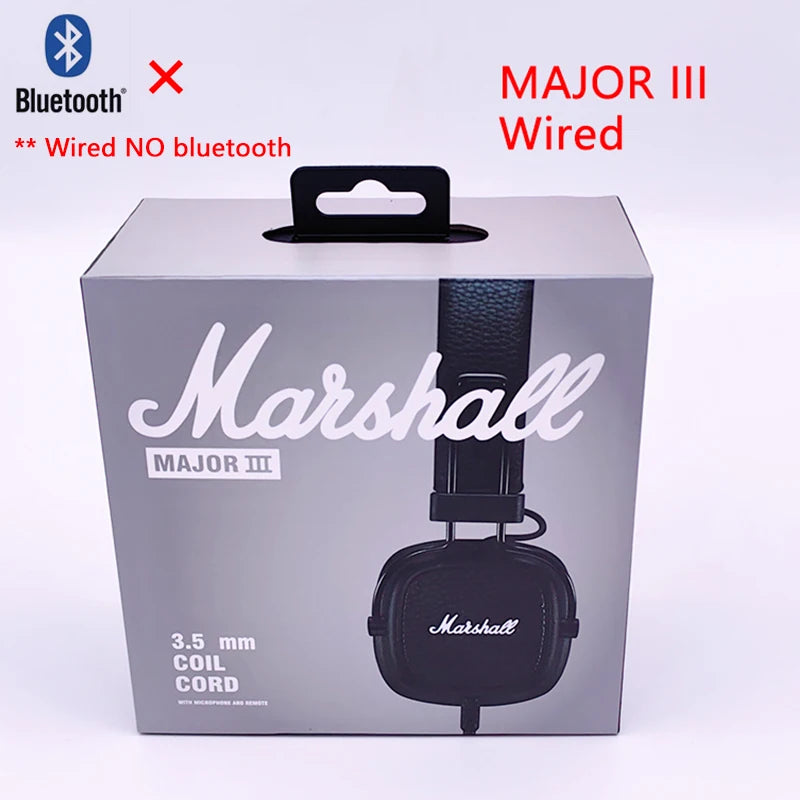 Cuffie Wireless MARSHALL MAJOR III. Cuffie MUSIC Bluetooth PIEGHEVOLI portatili.