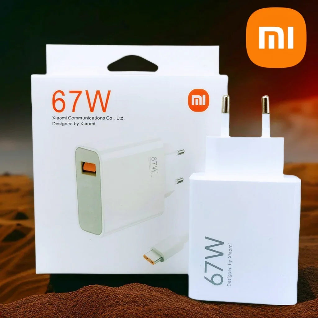 Caricabatterie originale XIAOMI 67W Turbo Fast Charge. Cavo Usb tipo C .