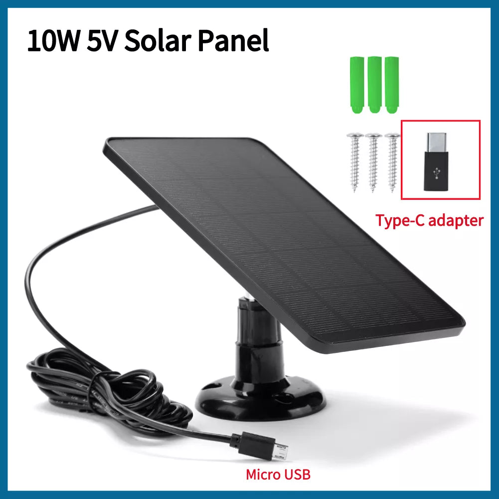 Pannello solare 10W 5V 2 in1 Micro USB + pannelli solari di tipo C.