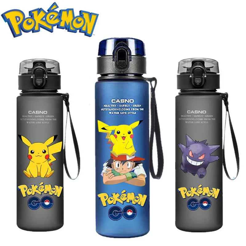 BORRACCIA Pokemon 560ML portatile. REGALO ideale per bambini. Pikachu ed altri.