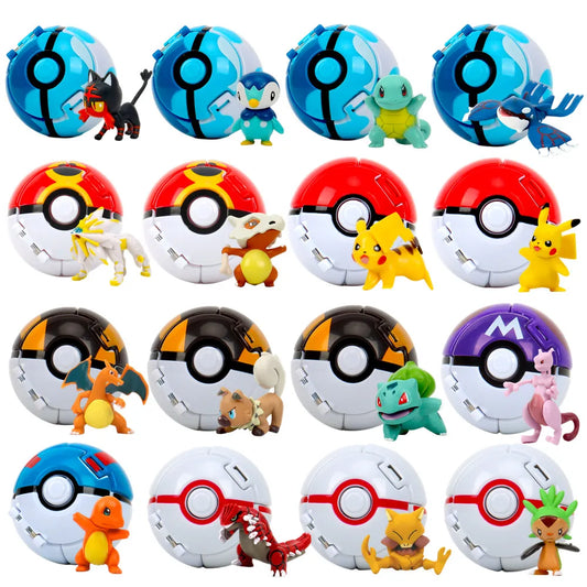 21 Pokemon Elf Ball Anime Figura Pikachu Charizard Pocket Mostro Toy Action.