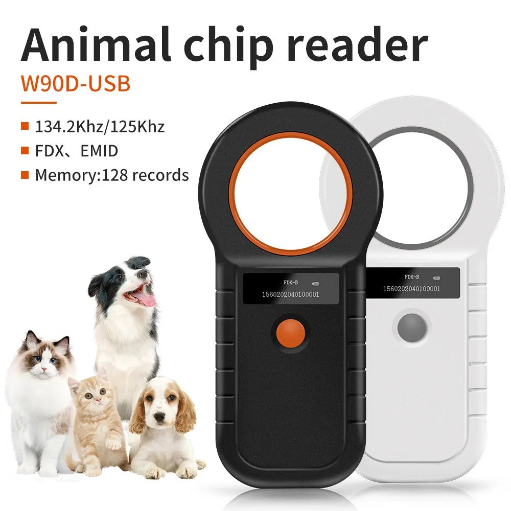 Microchip Tag registrazione per Mucca, Pesce e Cane 134.2KHz RFID Animal Reader.